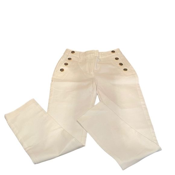 Derek Lam 10 Crosby Kelis Straight Leg Sailor Pant Soft White - Picture 2 of 11